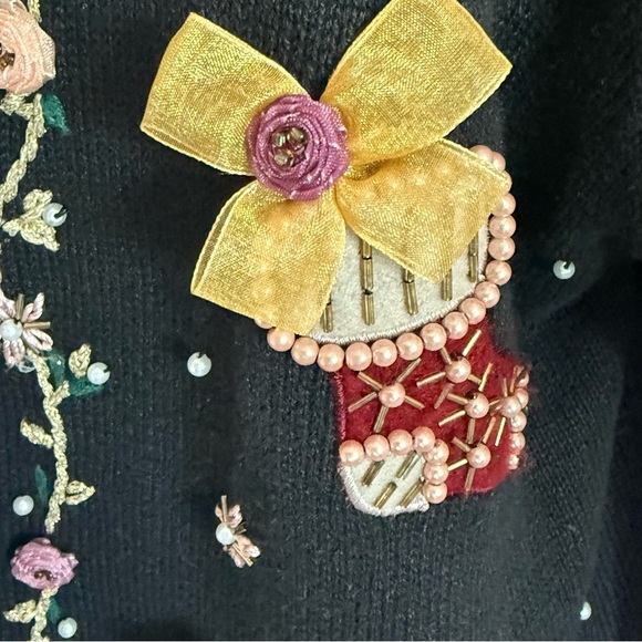 BP Design Embellished Christmas Stocking Cardigan – Size Large festive holiday - Picture 5 of 15